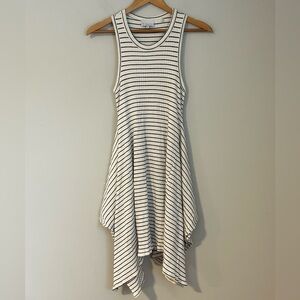Kinly Striped Handkerchief-Hem Tank Dress – XS